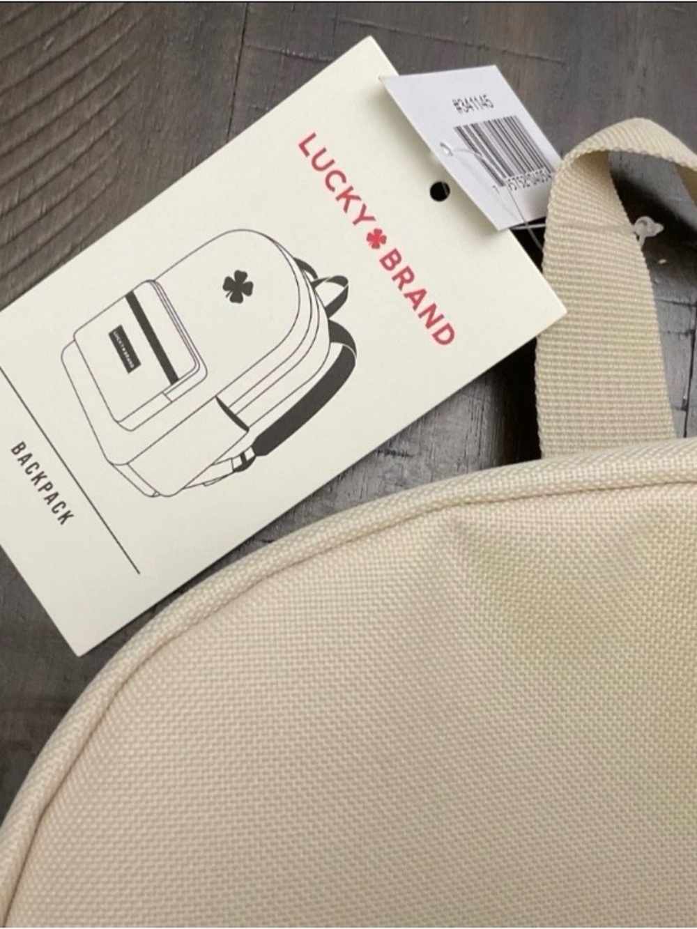 Lucky Brand Cream/Tan Clover Backpack - Picture 3 of 4